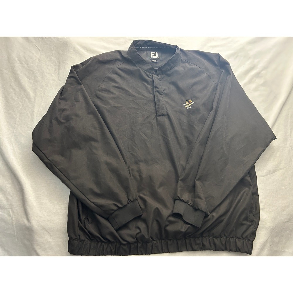 FootJoy Philadelphia Cricket Club Golf Windbreaker Black Pullover Mens XXL